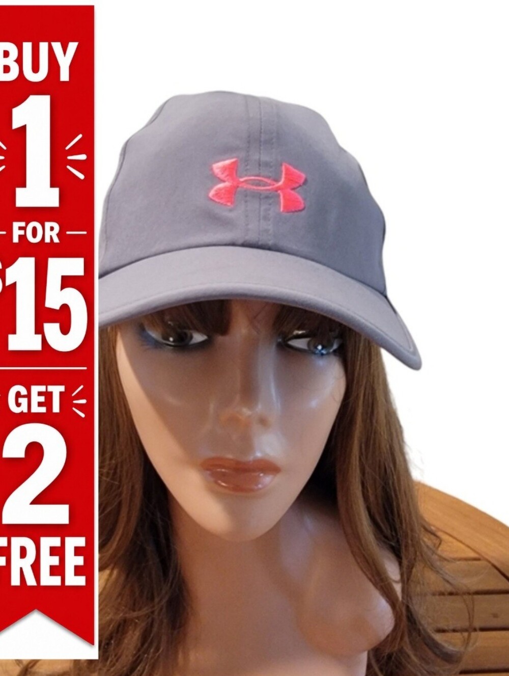 Under‎ Armour Gray and Pink Women's Adjustable Hat